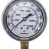 Manómetro dial 2-1/2 “; PSI/KPA, 1/4” NPT inf, caja de acero negro